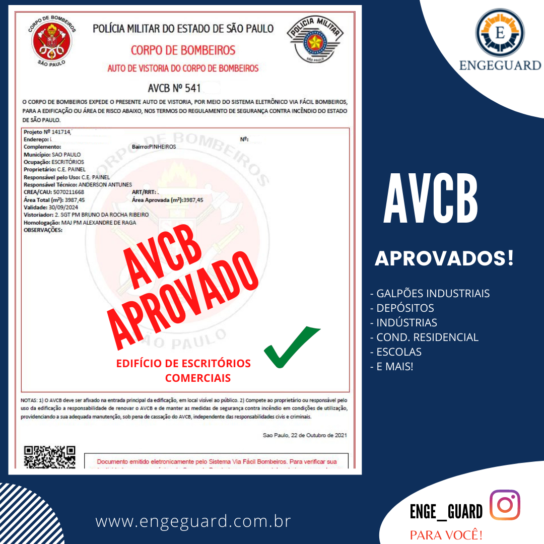 Engeguard - Assessoria na Emiss\u00e3o de Certificados AVCB\/CLCB